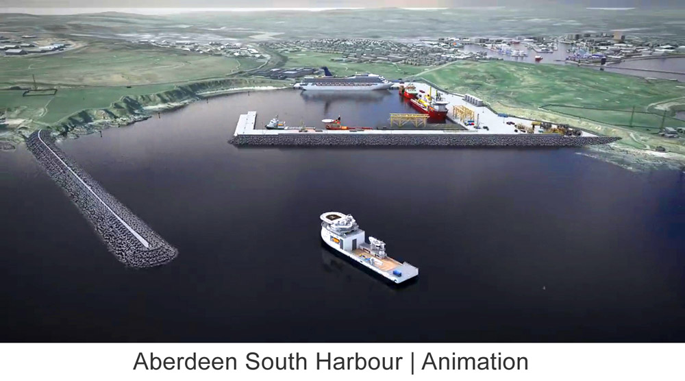 Aberdeen South Harbour animation Aberdeen South Harbour animation
