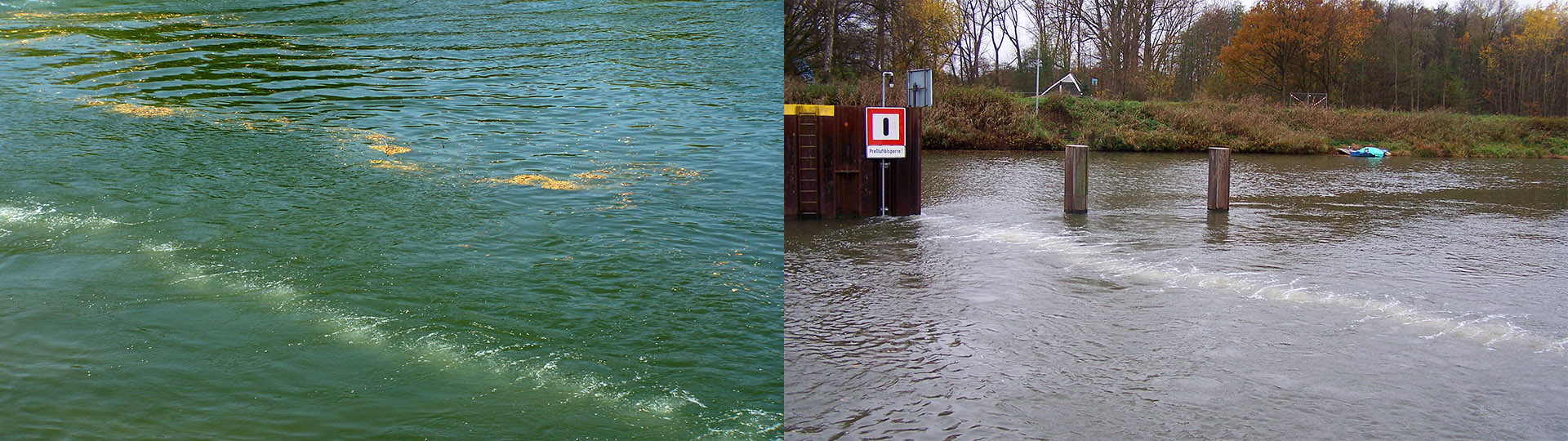 Compressed air flotsam barrier